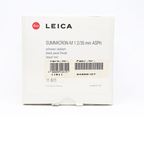 LEICA 35mm F2 SUMMICRON-M ASPH Black Paint (신품)
